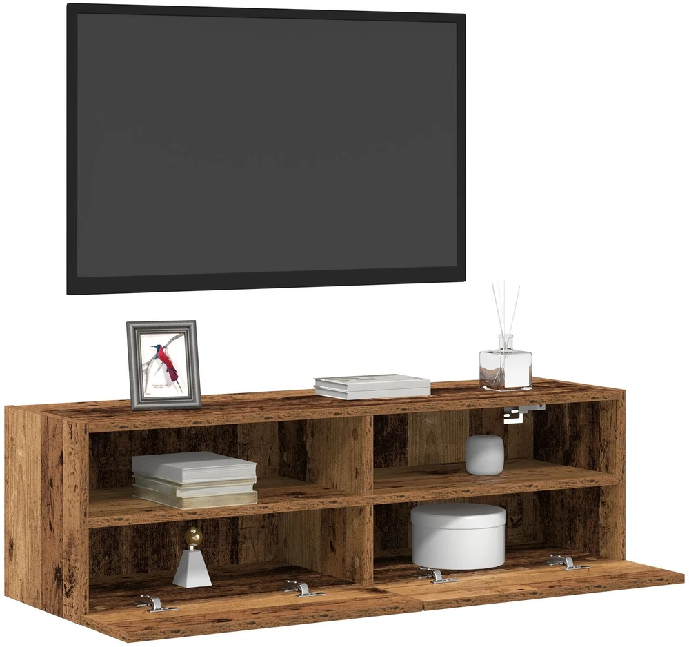 TV staliukas TV sieninė spintelė 100 x 30 x 30 cm Sena mediena