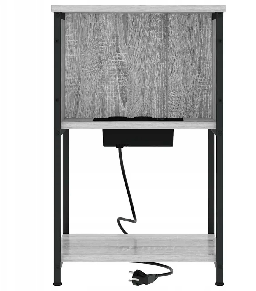Šalia lovos spintelė 2 vnt. Pilkas Sonoma 38 x 31 x 61 cm