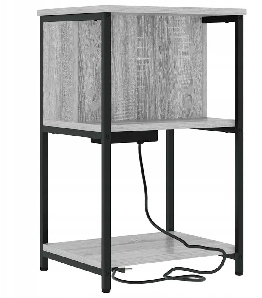 Šalia lovos spintelė 2 vnt. Pilkas Sonoma 38 x 31 x 61 cm