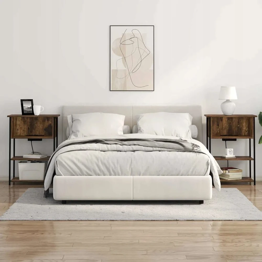 Šalia lovos spintelė Rūkyta ąžuolas 55 x 31 x 76 cm
