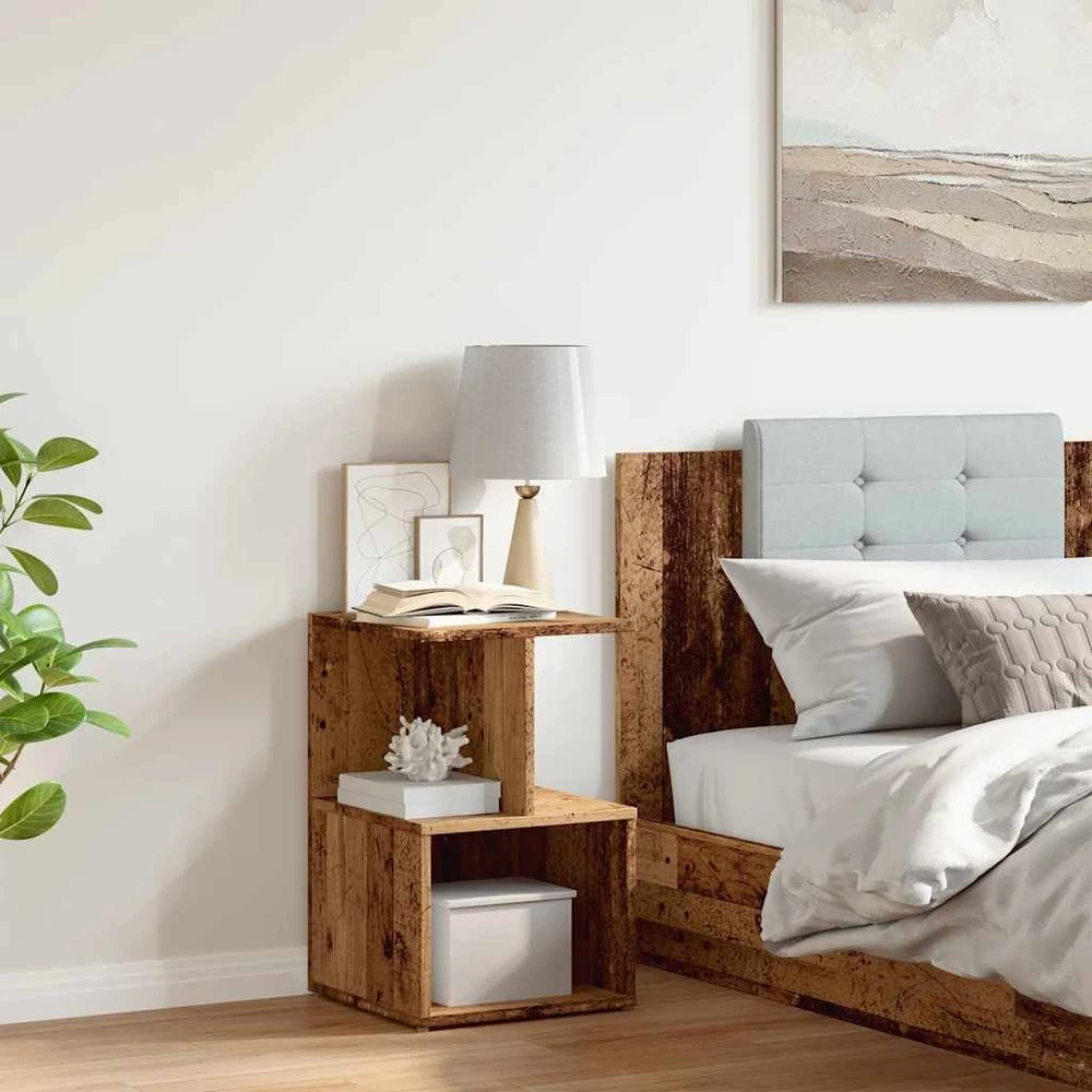 Spinta prie lovos Old Wood 35x35x55 cm Engineered Wood