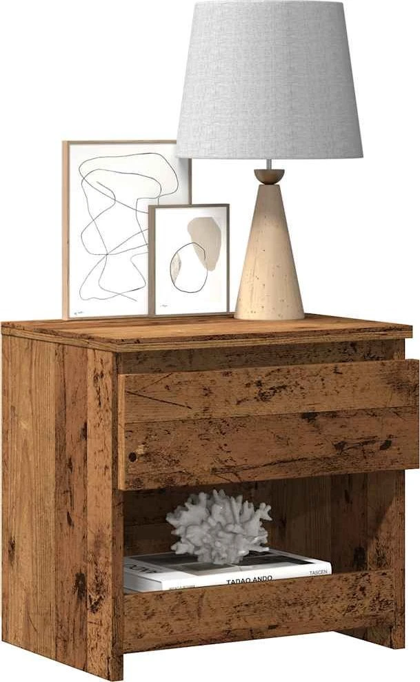 Spintelė prie lovos Old Wood 40x30x39 cm Engineered Wood