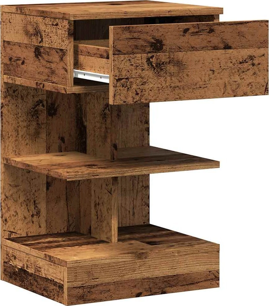 Spintelė prie lovos Old Wood 40x35x65 cm Inžinierinė mediena