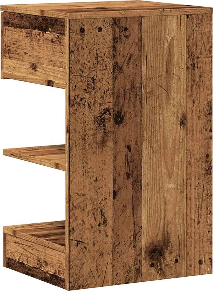 Spintelė prie lovos Old Wood 40x35x65 cm Inžinierinė mediena