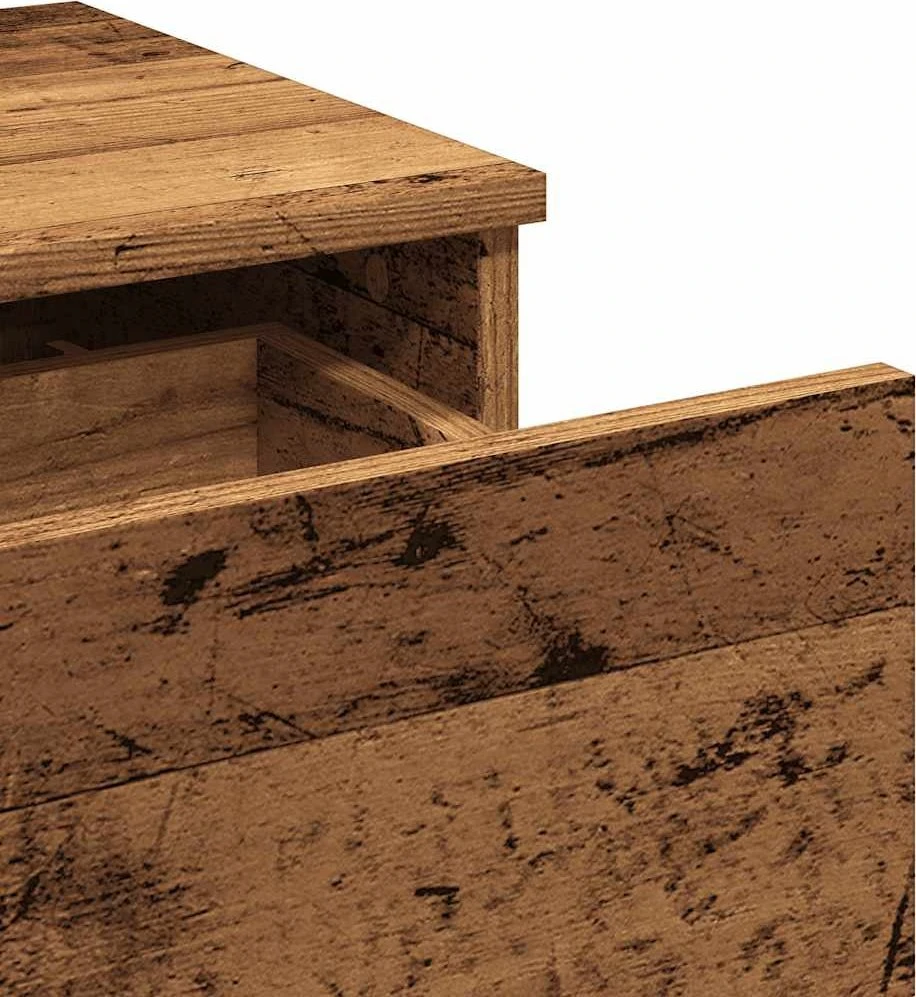 Spintelė prie lovos Old Wood 40x35x65 cm Inžinierinė mediena