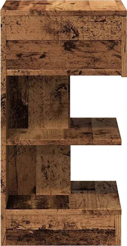 Spintelė prie lovos Old Wood 40x35x65 cm Inžinierinė mediena