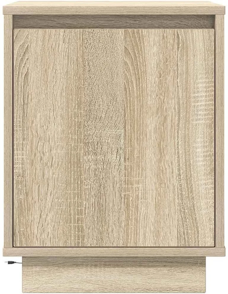naktinė spintelė su LED lemputėmis Sonoma ąžuolas 38x34x50 cm