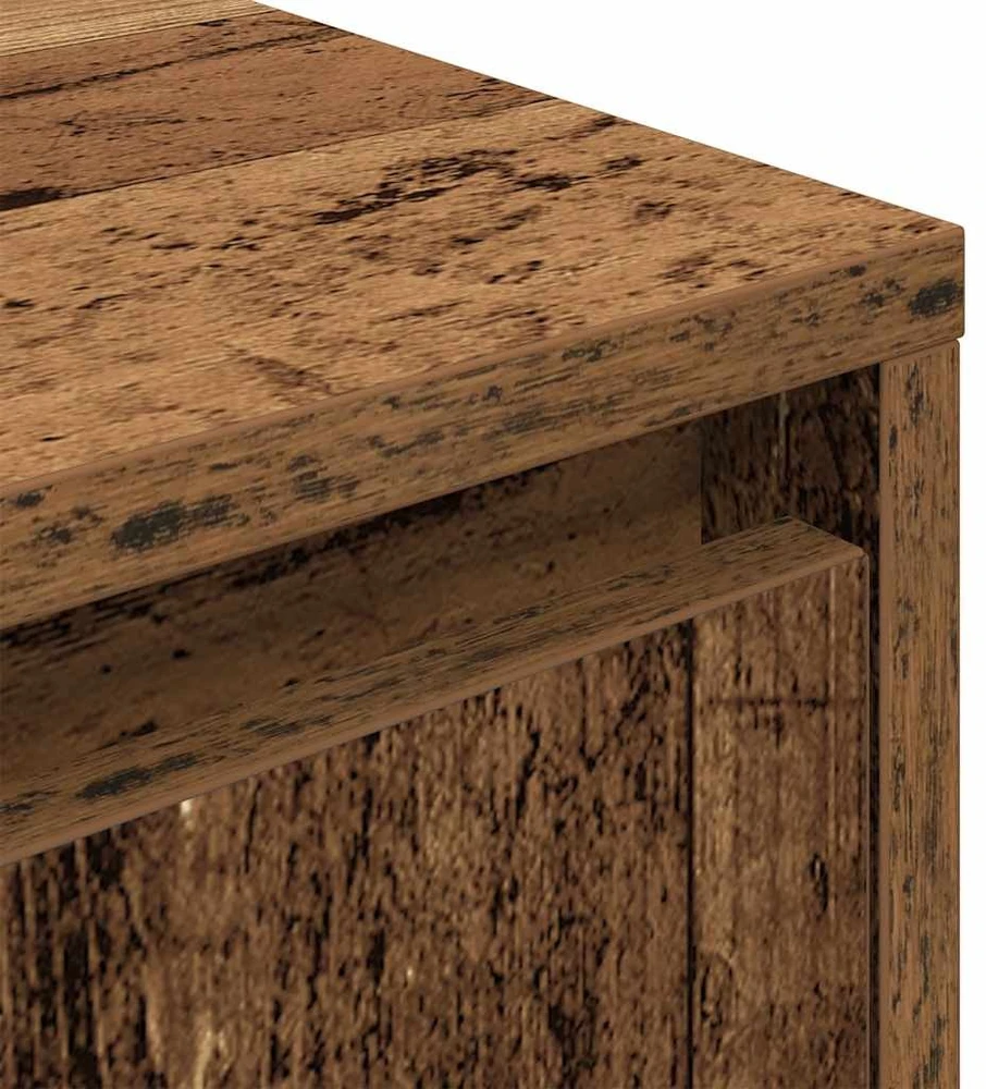 Spintelė prie lovos su LED lemputėmis Old Wood 38x34x50 cm