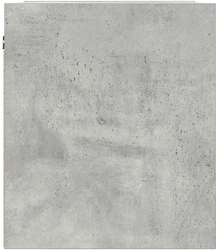 Sieninė spintelė prie lovos, betoninė pilka, 38x34x40 cm