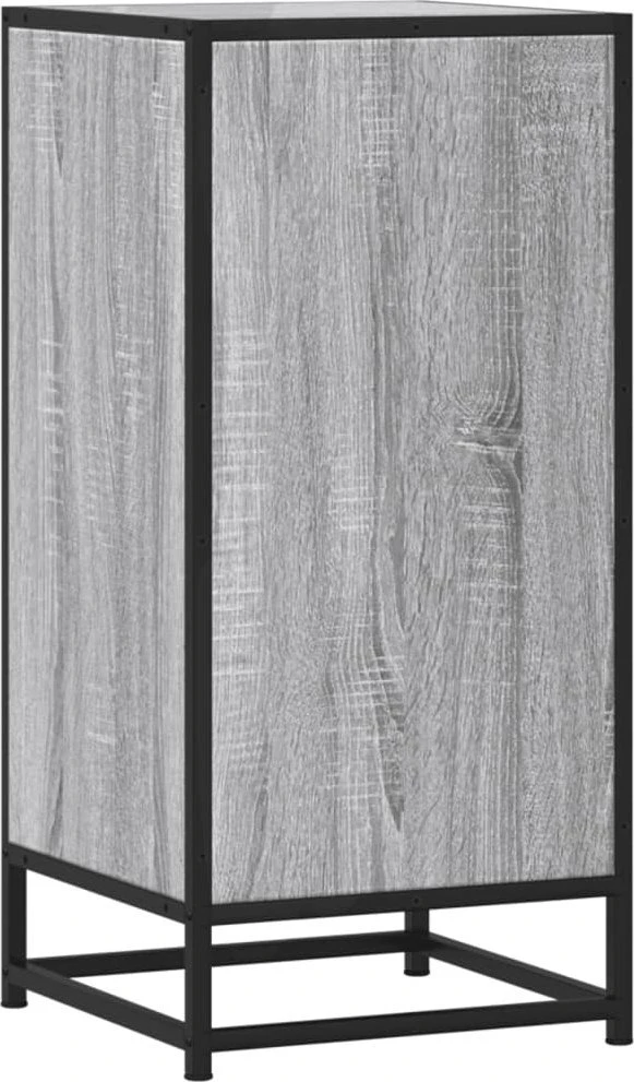 Šoninė spintelė, pilka ąžuolo, 35,5x35x76cm, mediena/metalas
