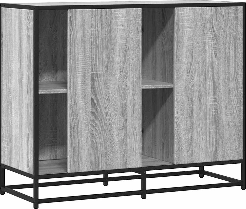 Šoninė spintelė, pilka ąžuolo, 92x35x76cm, apdirbta mediena