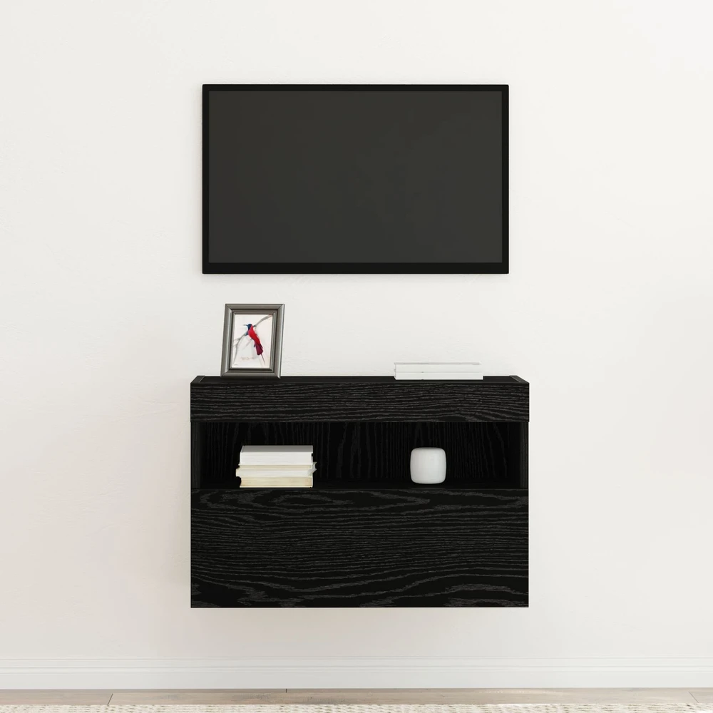TV staliukas TV sieninė spintelė 60 x 30 x 40 cm juoda ąžuolo