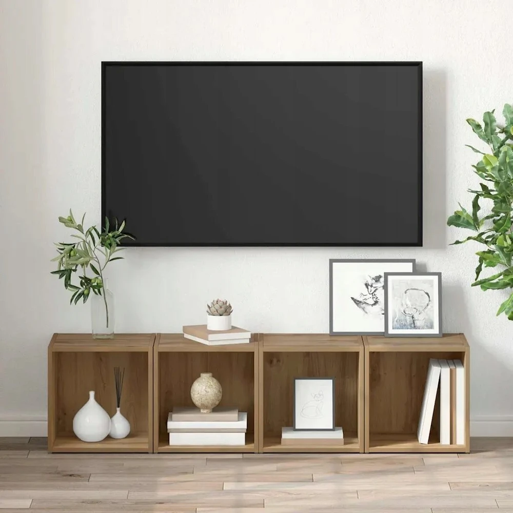 TV staliukas TV spintelių komplektas 2 vnt. Amatininkų ąžuolas