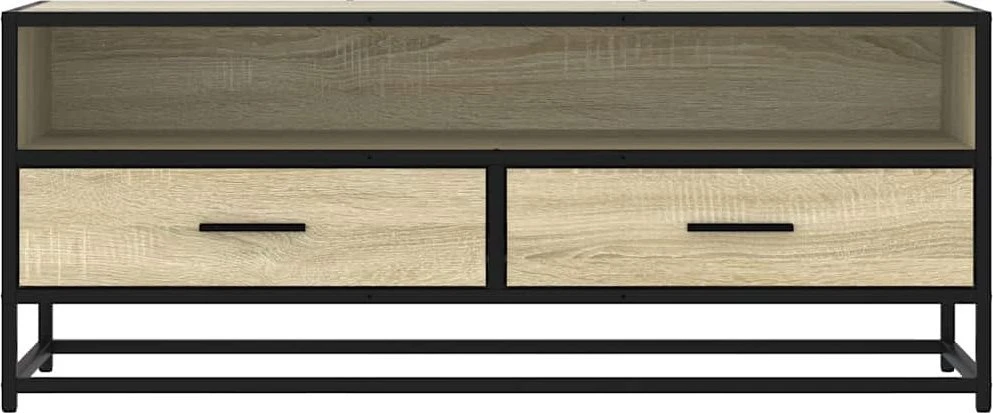 TV staliukas Televizoriaus spintelė, ąžuolo, 100x34,5x40cm, mediena/metalas