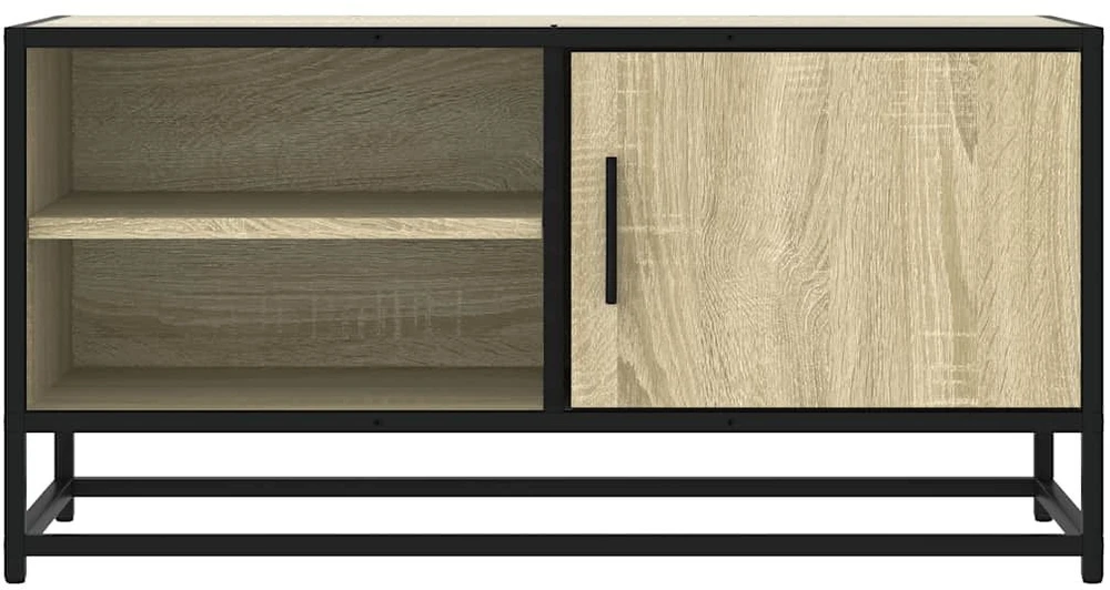 TV staliukas Televizoriaus spintelė, ąžuolo, 80x34,5x40cm, mediena/metalas