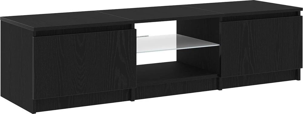 TV staliukas Televizoriaus spintelė 140 x 38,5 x 36 cm Juodas ąžuolas
