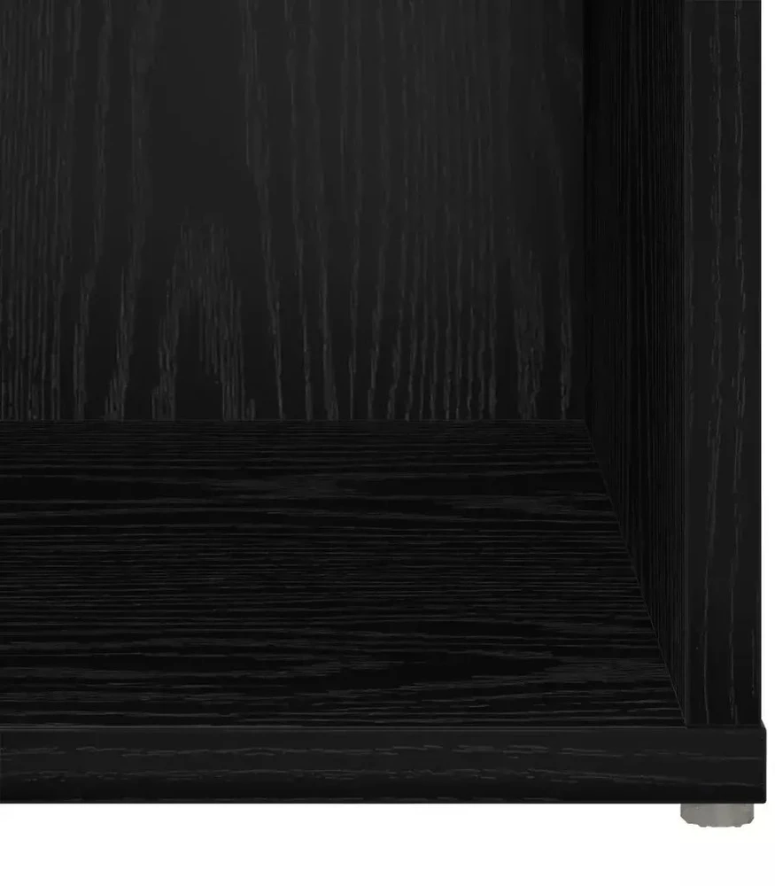 TV staliukas TV spintelių komplektas 72 x 35 x 37 cm Juoda Apdirbta mediena