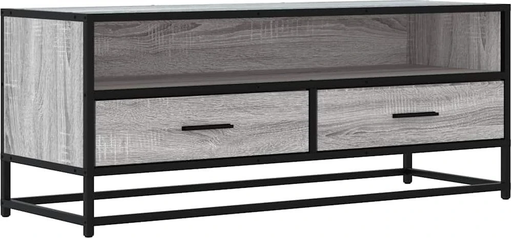 TV staliukas Televizoriaus spintelė, pilka, 100x34,5x40cm, mediena/metalas