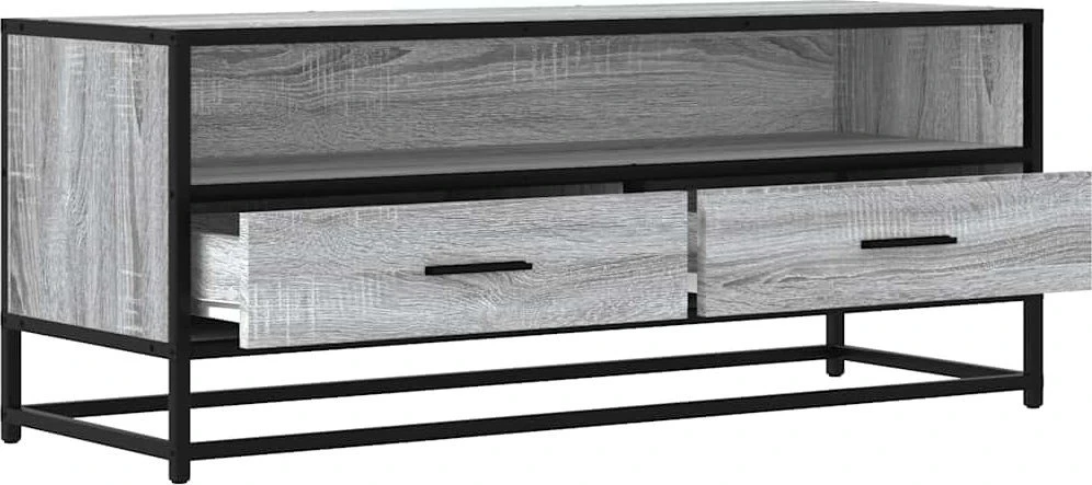 TV staliukas Televizoriaus spintelė, pilka, 100x34,5x40cm, mediena/metalas