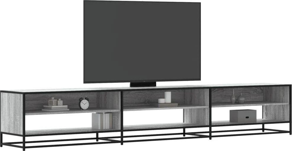 TV staliukas Televizoriaus spintelė, pilka ąžuolo, 270x40x46cm, mediena