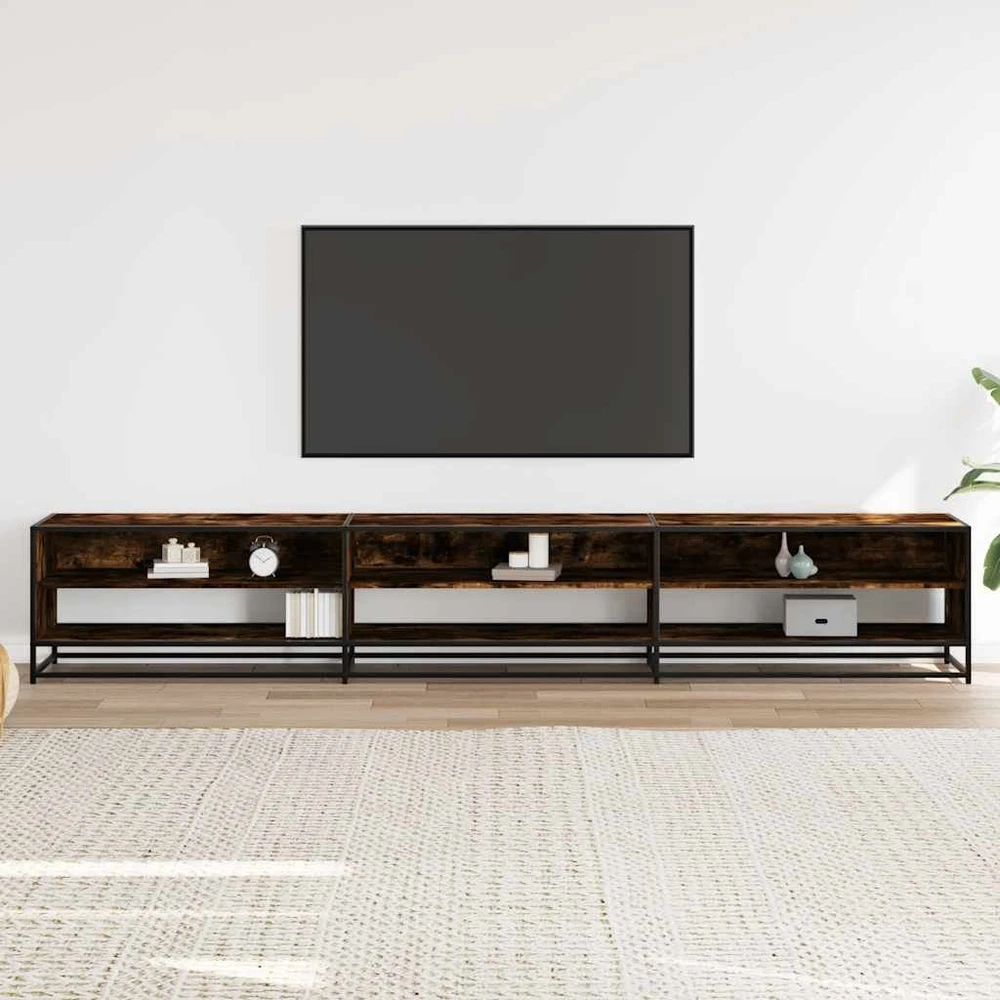 TV staliukas Televizoriaus spintelė, dūminio ąžuolo, 270x40x46cm, mediena