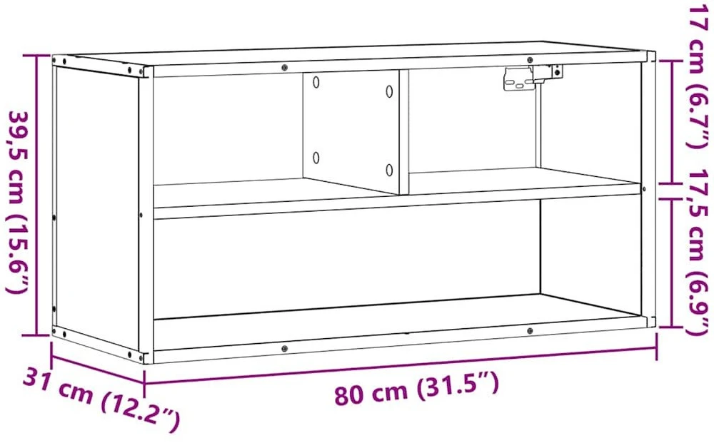 TV staliukas Televizoriaus spintelė, ruda, 80x31x39,5cm, mediena/metalas