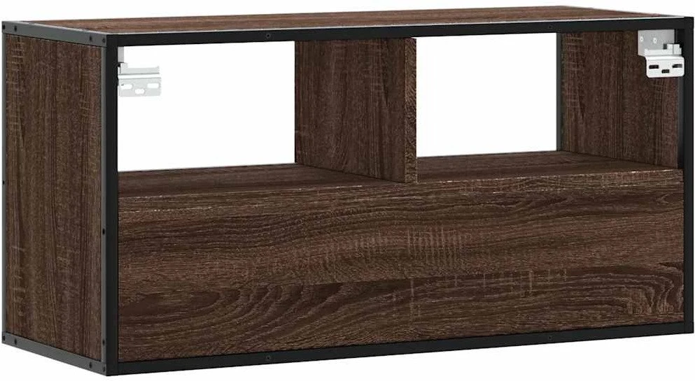 TV staliukas Televizoriaus spintelė, ruda, 80x31x39,5cm, mediena/metalas