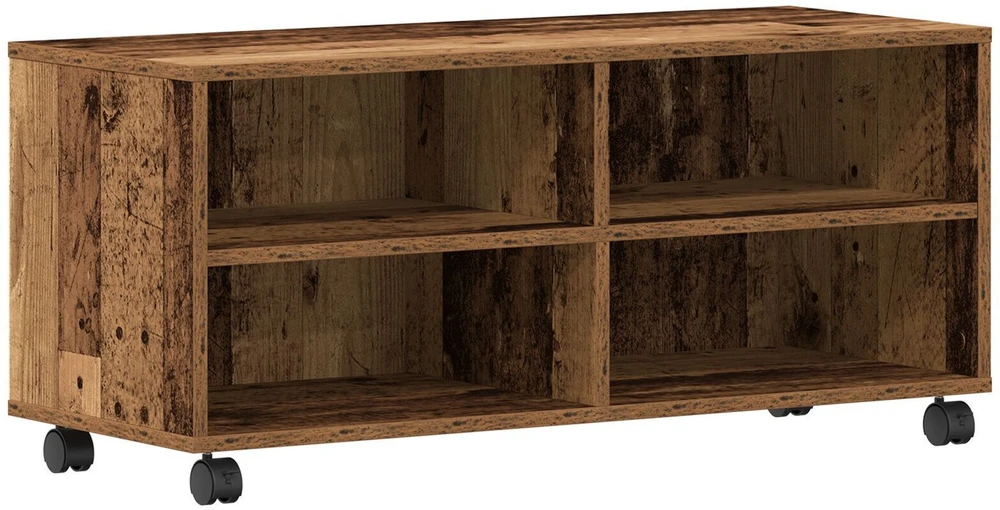 TV staliukas Televizoriaus spintelė 90 x 35 x 40.5 cm Ruda Apdirbta mediena