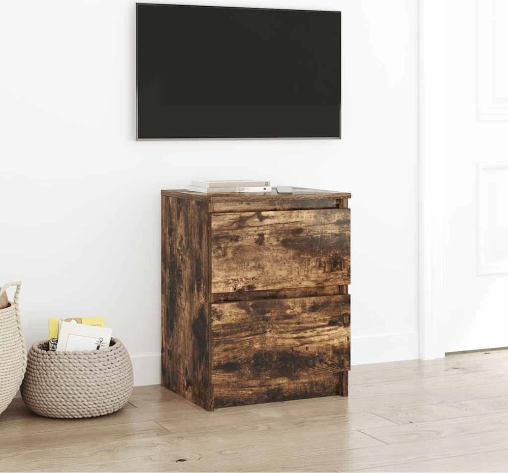 TV staliukas Televizoriaus spintelė, dūminio ąžuolo, 40x35x54cm, mediena