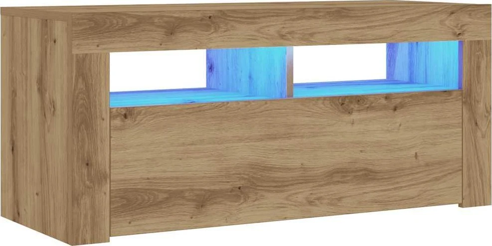 TV staliukas Televizoriaus spintelė su LED, artisano, 90x35x40cm, mediena