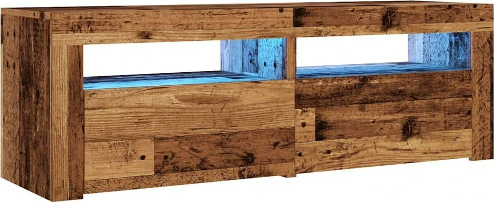 TV staliukas Televizoriaus spintelė su LED, medienos, 120x35x40cm, mediena