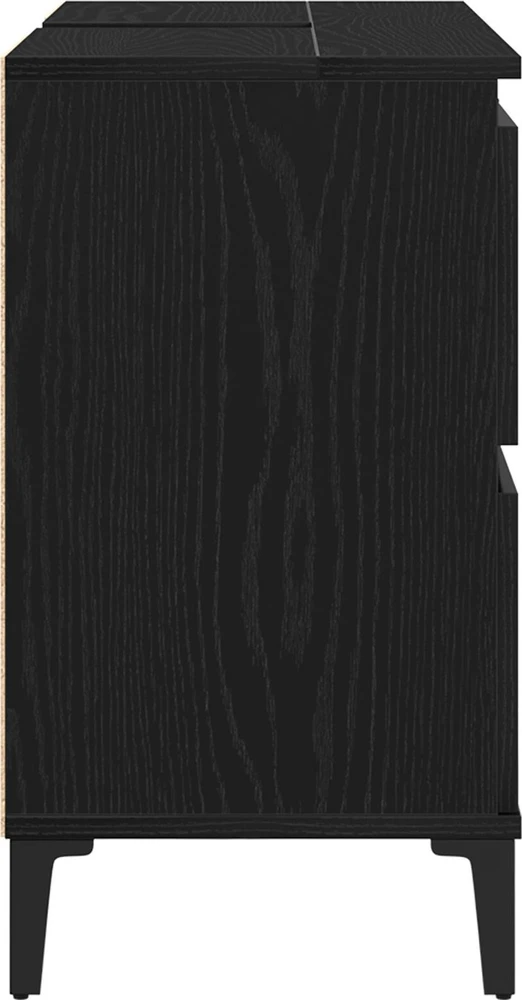 Vonios kriauklės spinta Juodas ąžuolas 80 x 33 x 60 cm