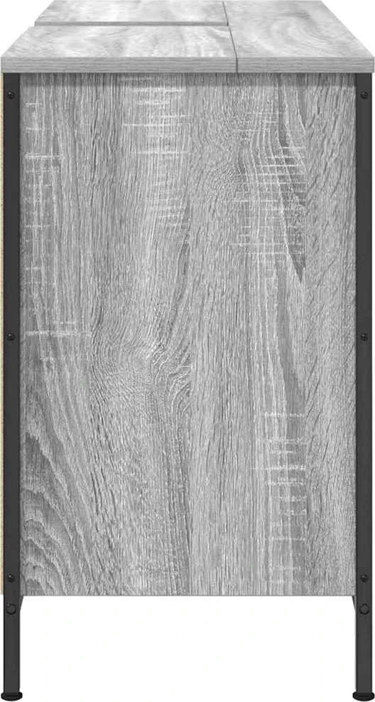 Praustuvo spintelė su stalčiais pilka sonoma 90x34,5x60 cm
