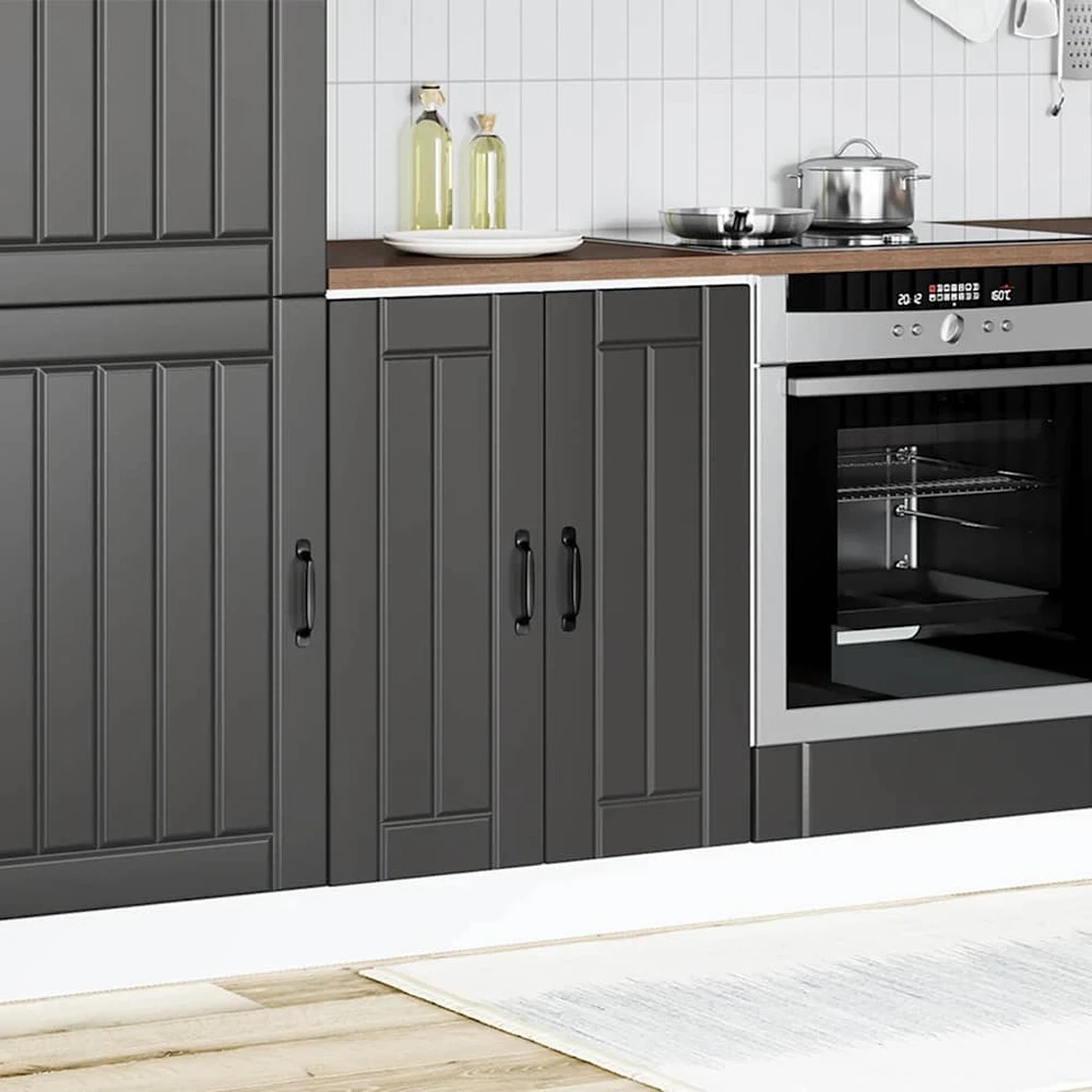 kriauklės pagrindo spintelė "Lucca" Juodas Engineered Wood