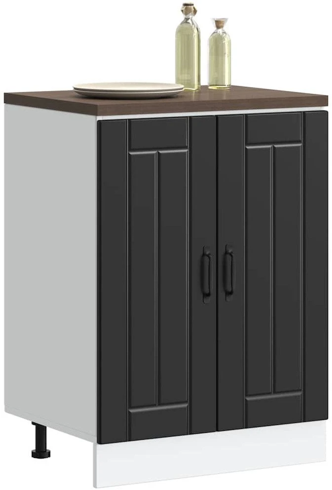 kriauklės pagrindo spintelė "Lucca" Juodas Engineered Wood