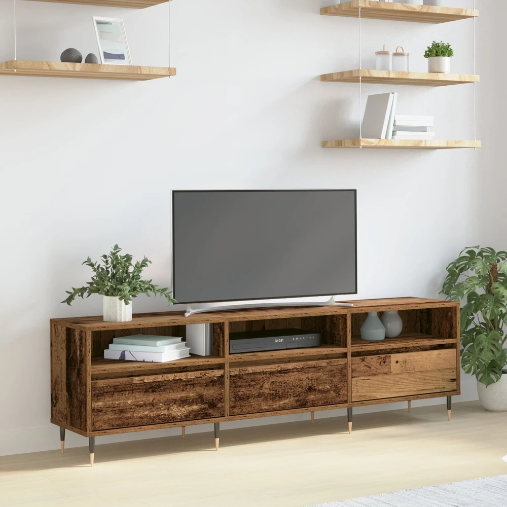 TV staliukas Televizoriaus spintelė 150 x 30 x 45 cm Senovinis medis