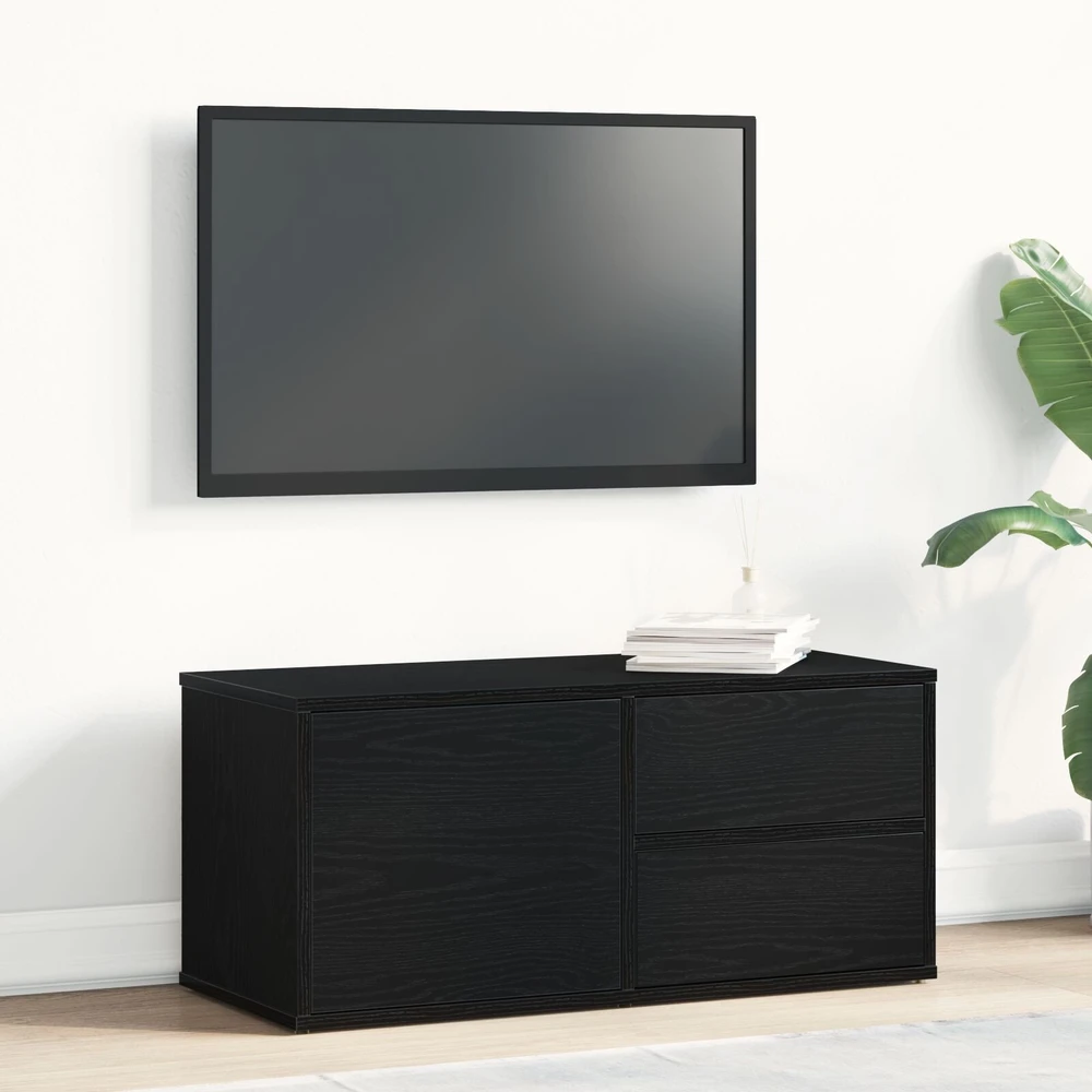 TV staliukas Televizoriaus spintelė 80 x 34 x 36 cm Juodas ąžuolas