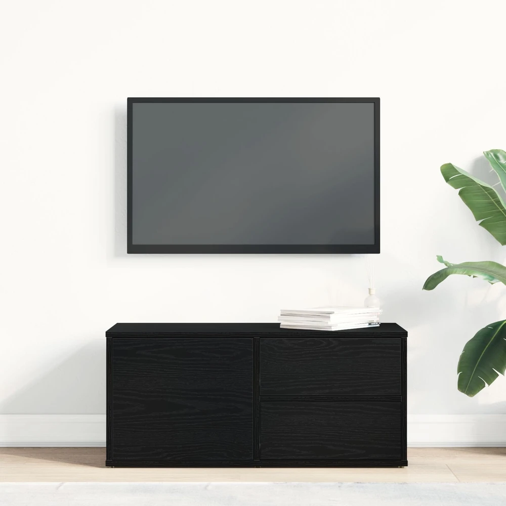 TV staliukas Televizoriaus spintelė 80 x 34 x 36 cm Juodas ąžuolas