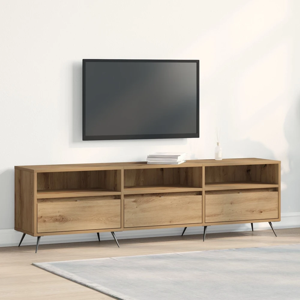 TV staliukas Televizoriaus spintelė 150 x 30 x 44,5 cm artisano ąžuolo