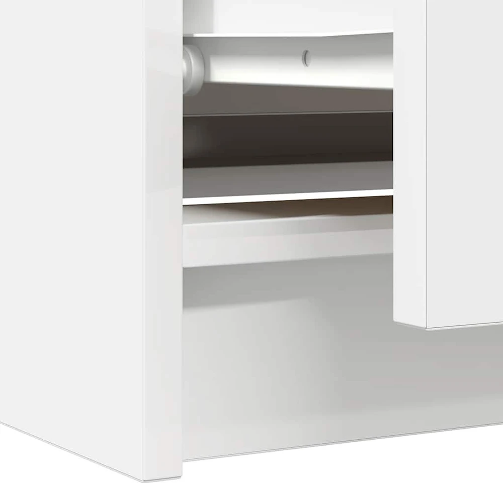 TV staliukas Televizoriaus spintelė, balta, 100x35x54 cm, apdirbta mediena