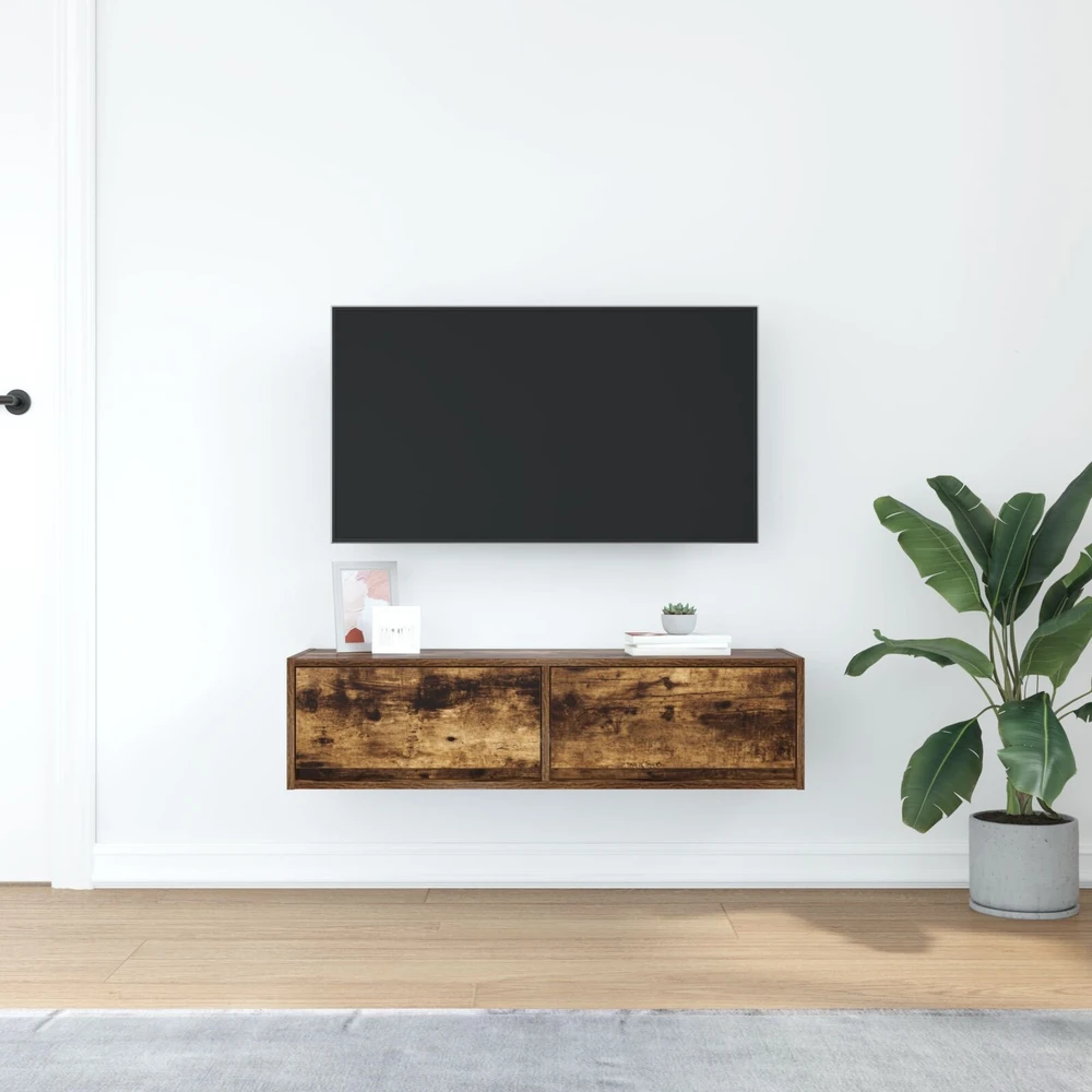 TV staliukas Televizoriaus spintelė 100 x 31 x 25,5 cm Dūminio ąžuolo