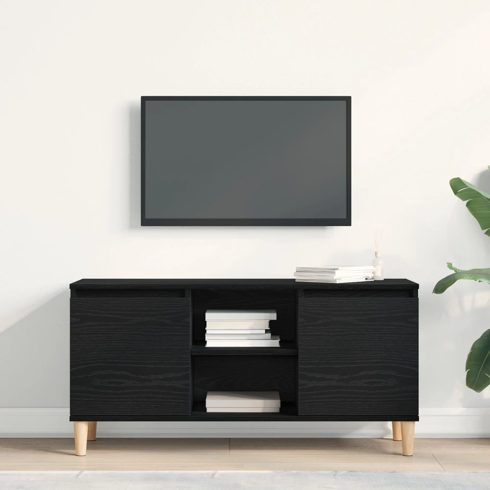 TV staliukas Televizoriaus spintelė 102 x 35 x 50 cm Juodas ąžuolas