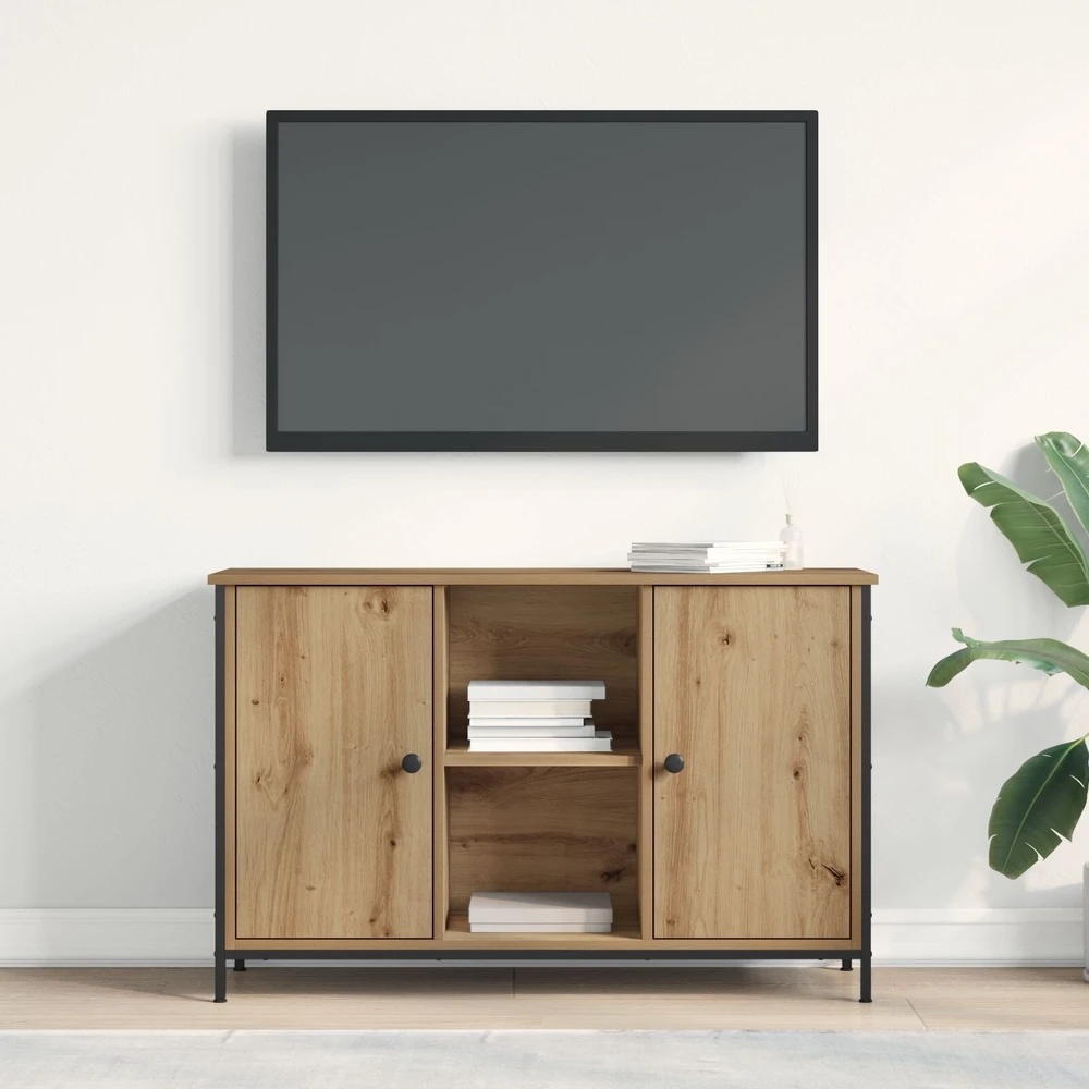 TV staliukas TV spintelių komplektas 101 x 35 x 65 cm Amatininkų ąžuolas