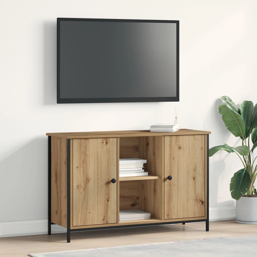 TV staliukas TV spintelių komplektas 101 x 35 x 65 cm Amatininkų ąžuolas