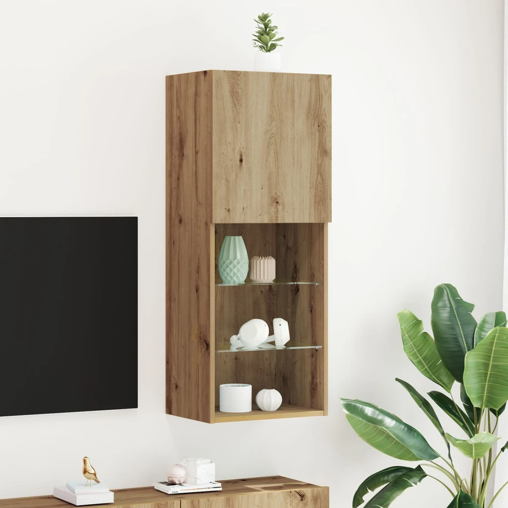 TV staliukas TV spintelių komplektas 40,5 x 30 x 102 cm Amatininkų ąžuolas