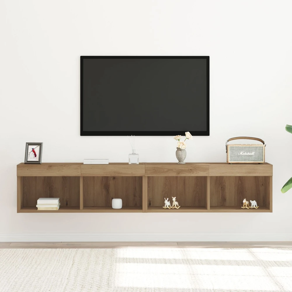 TV staliukas TV spintelių komplektas 2 vnt. Amatininkų ąžuolas