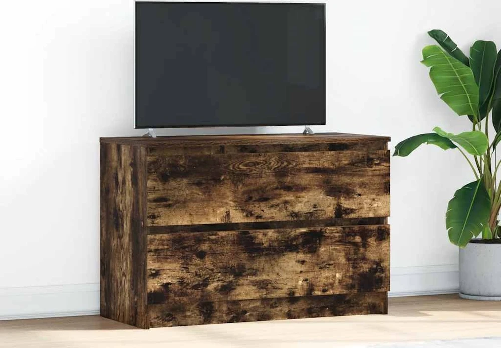 TV staliukas Televizoriaus spintelė, dūminio ąžuolo, 80x35x54 cm, mediena