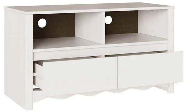 TV staliukas Televizoriaus spintelė su stalčių Drammen Balta 99 x 43 x 55 cm