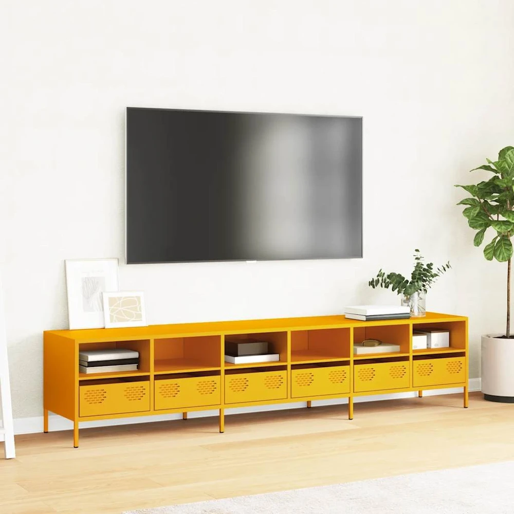 TV staliukas Televizoriaus spintelė, garstyčių, 202x39x43,5cm, plienas