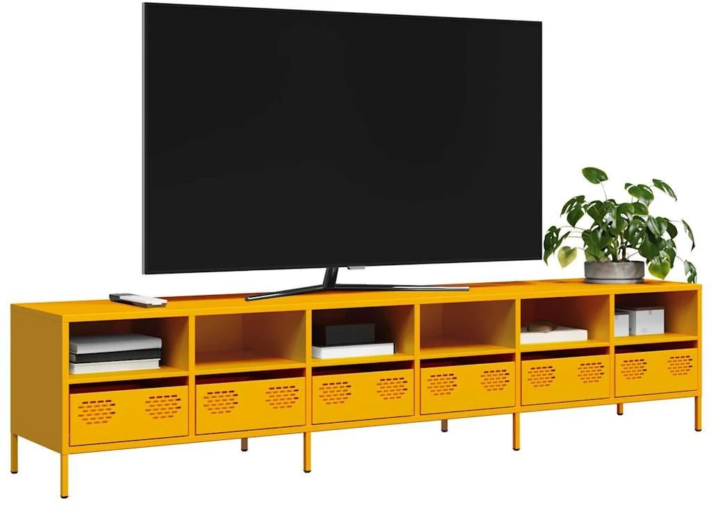 TV staliukas Televizoriaus spintelė, garstyčių, 202x39x43,5cm, plienas